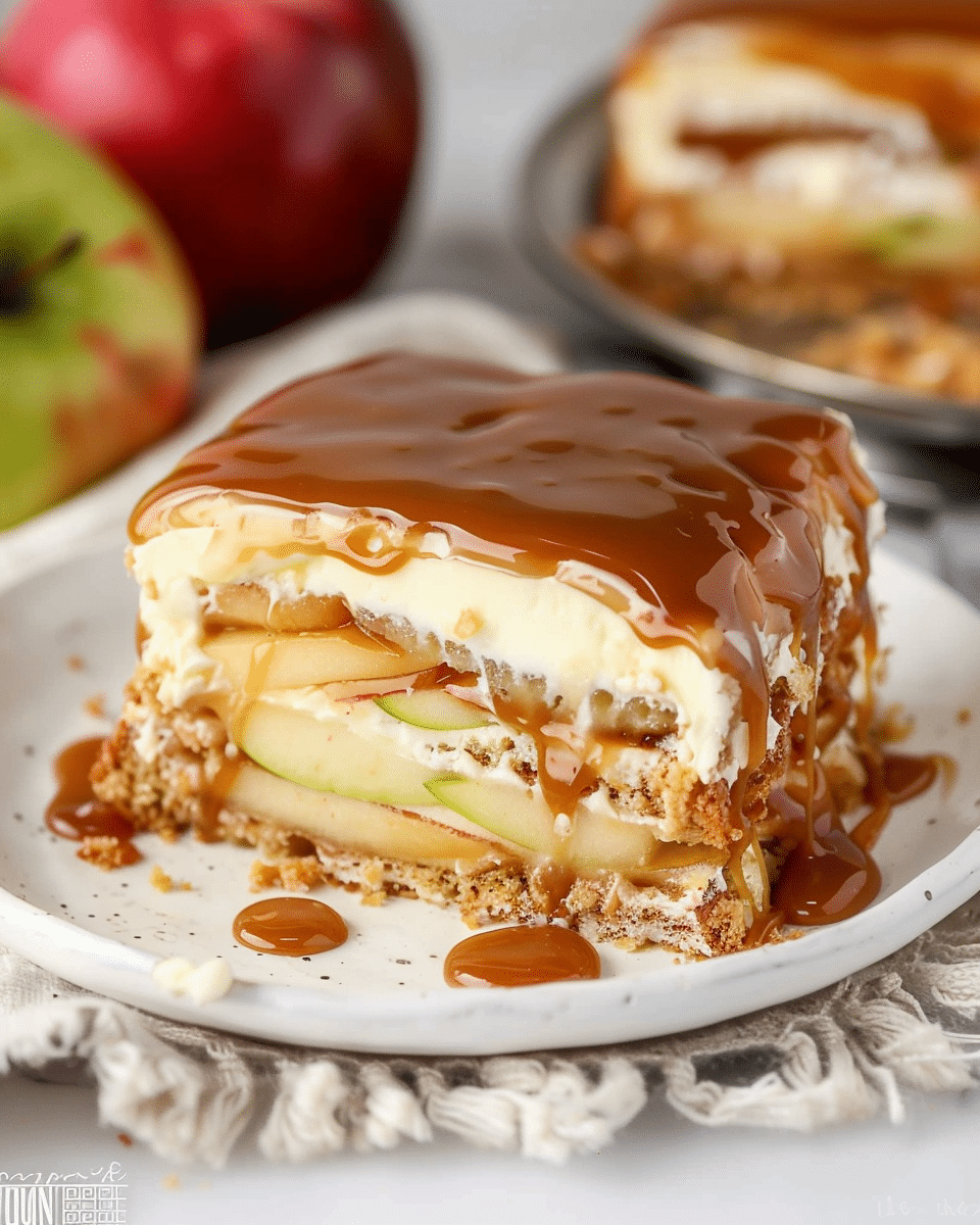 Caramel Apple Éclair Cake