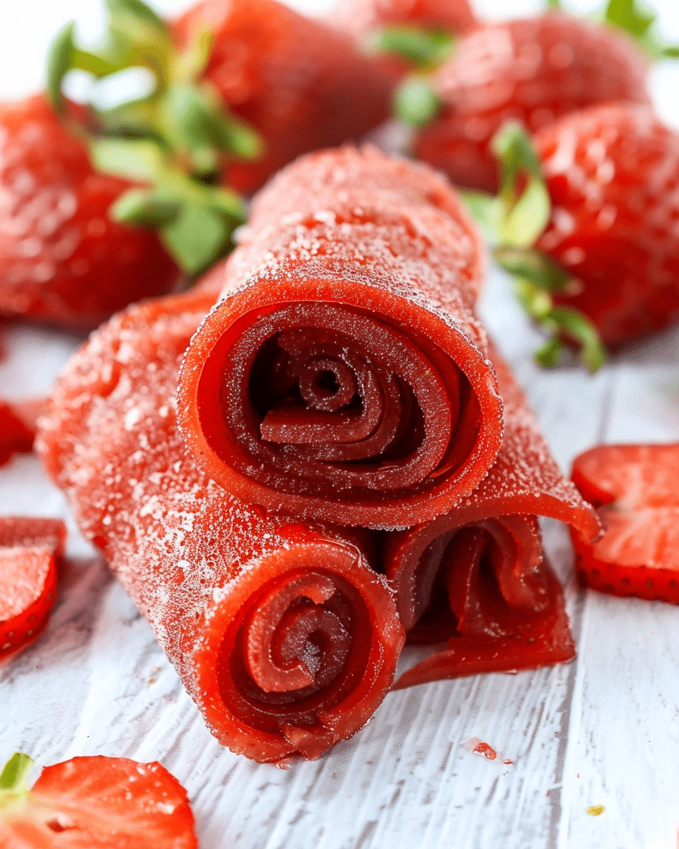 3-Ingredient Homemade Strawberry Fruit Roll-Ups
