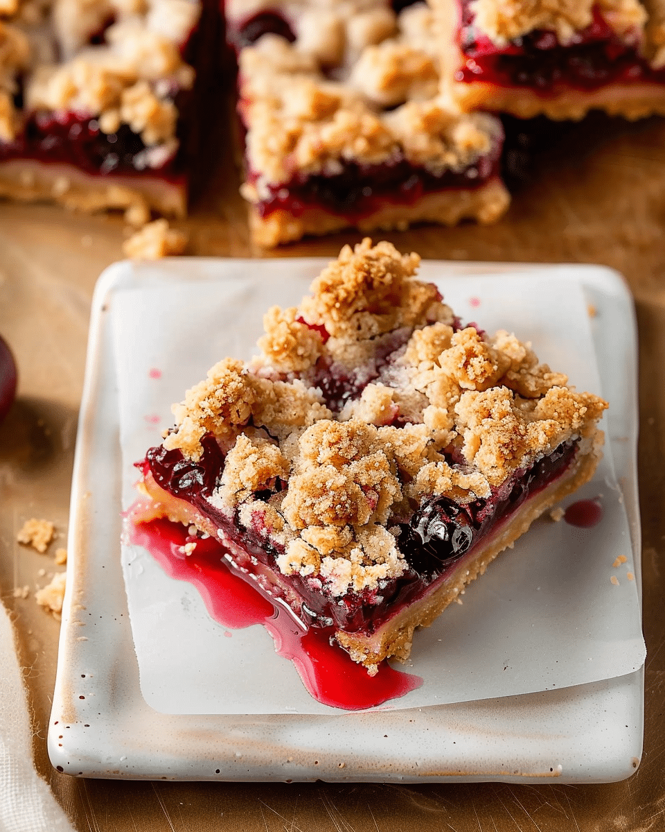 Crumb-Topped Cherry Pie Bars