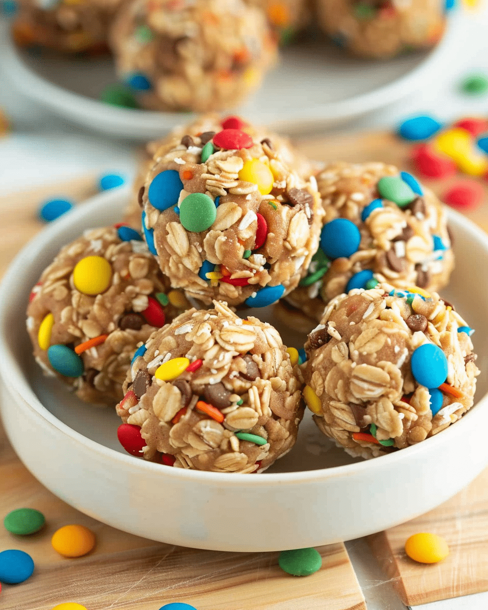 Easy Monster Cookie Energy Balls