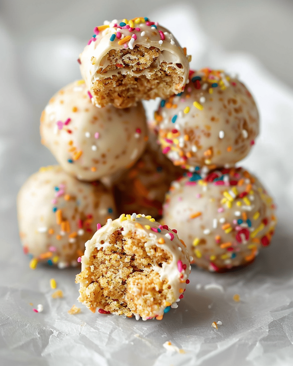 Cake Batter Protein Balls