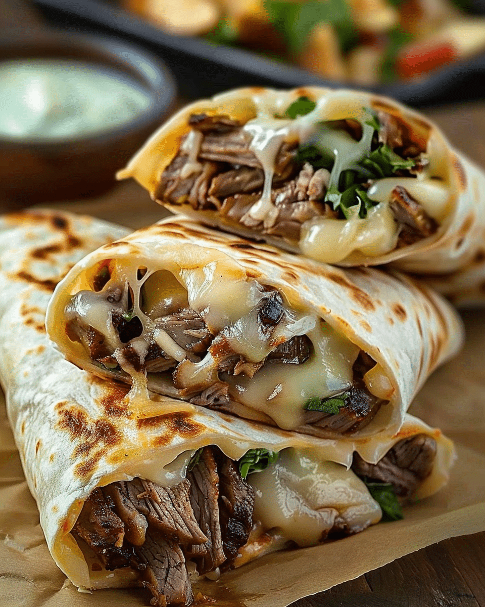 Philly Cheesesteak Grilled Wrap Recipe