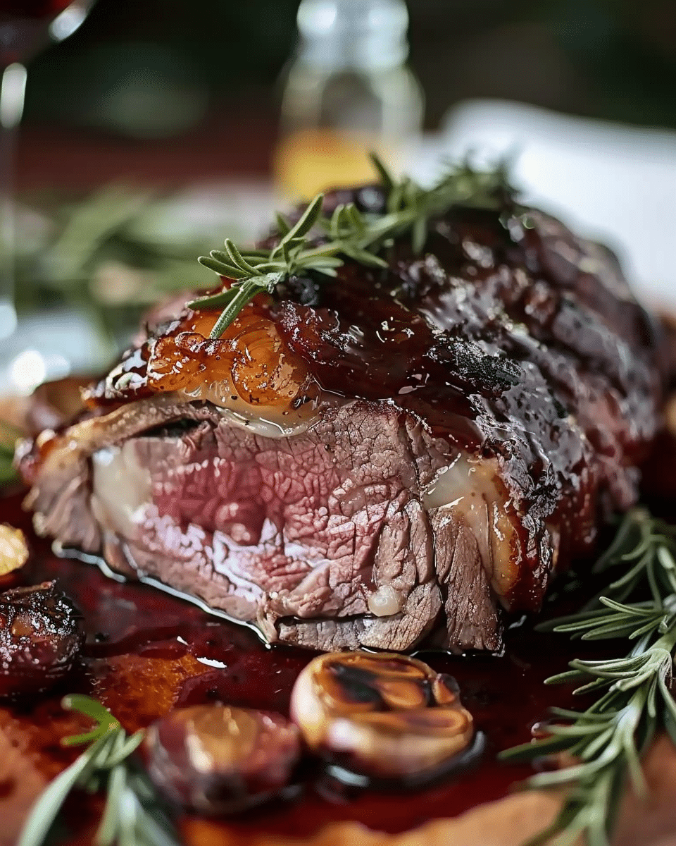 Tender Slow-Roasted Lamb Shoulder Glazed