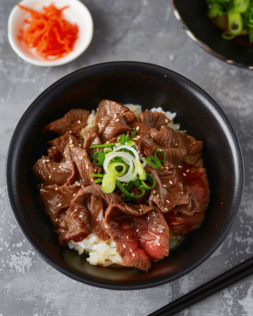 Japanese Beef Bowl (Gyudon)