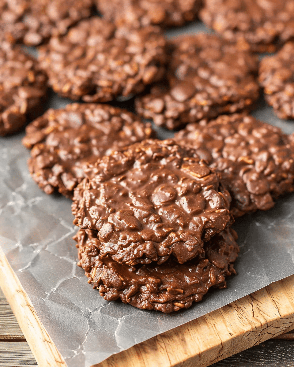 Chocolate Peanut Butter No Bake Cookies