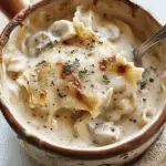 Roasted Garlic White Chicken Lasagna Soup