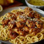 Garlic Butter Chicken with Lemon Parmesan Pasta