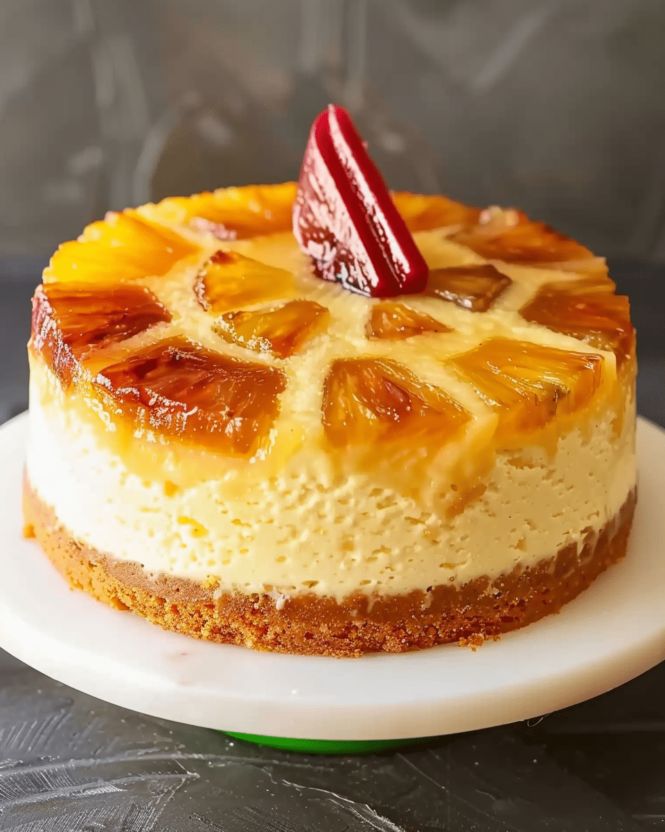 Pineapple Upside Down Cheesecake Cake