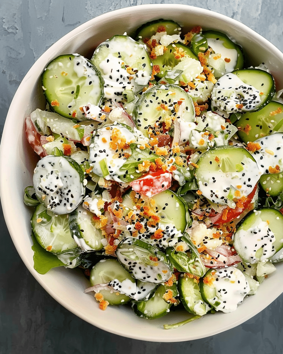 Cucumber Everything Bagel Salad