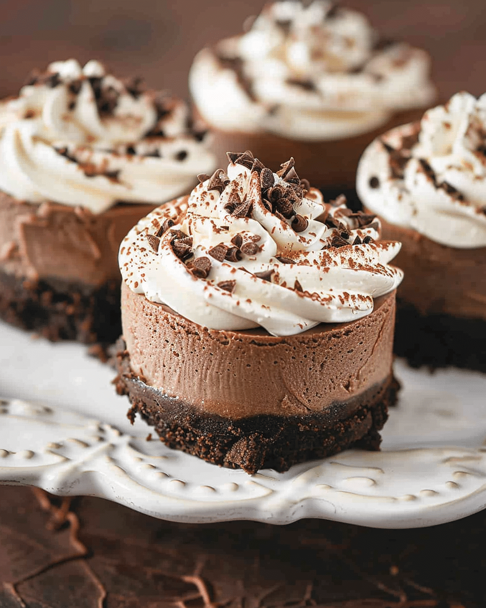Triple Chocolate Cheesecakes