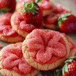 Strawberry Sugar Cookies with Sparkling Strawberry Sugar