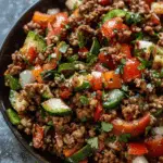 Mediterranean Ground Beef Stir Fry