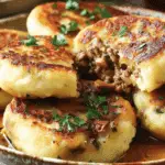 Stuffed Potato Cakes (Meat, Mushrooms)
