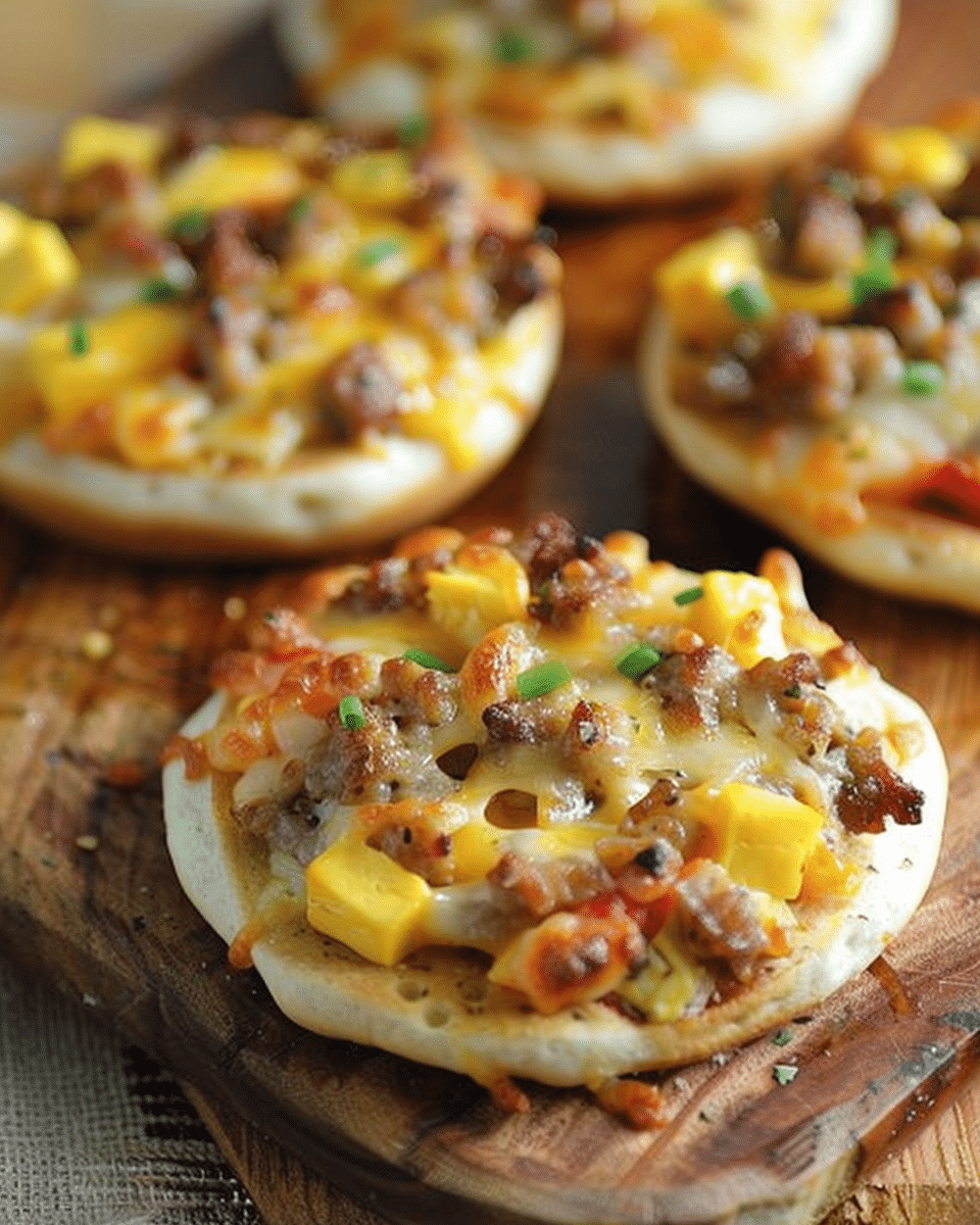 English Muffin Breakfast Pizza Recipe
