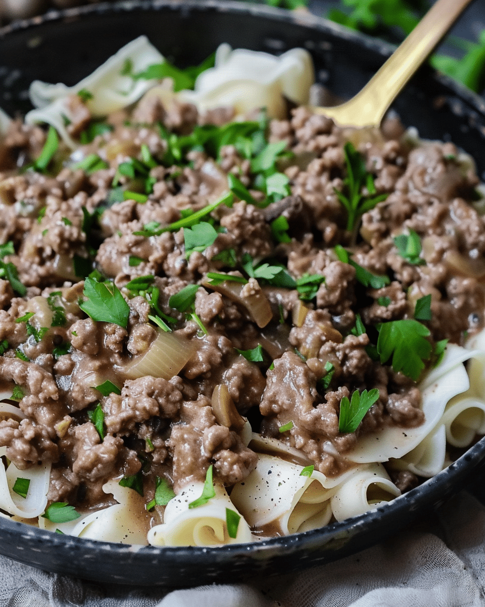 Ground Beef Stroganoff