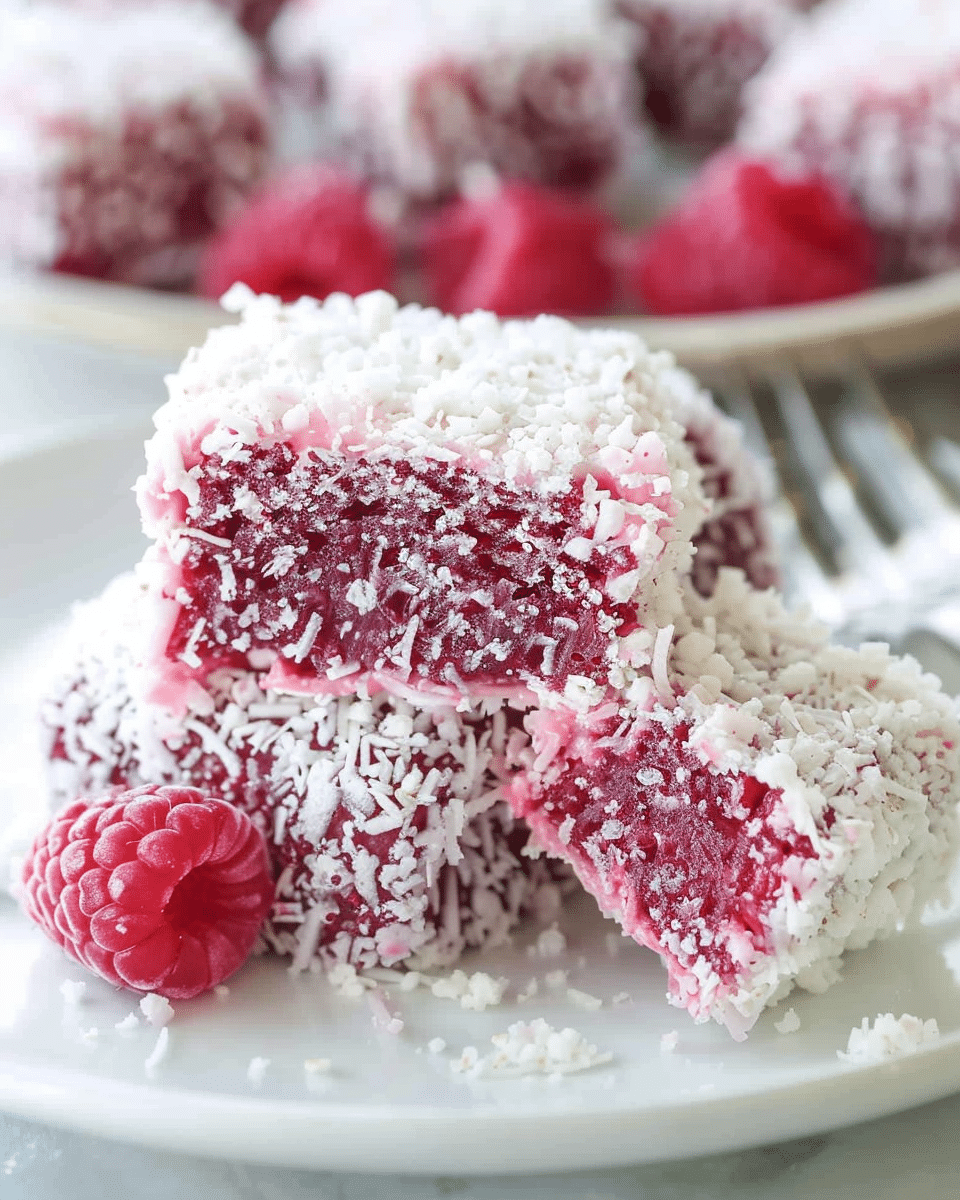 Raspberry Lamingtons