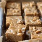 Chewy Glazed Peanut Butter Cookie Bars
