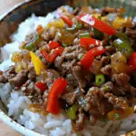 Beef and Pepper Rice Bowls