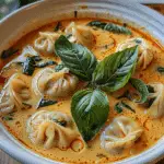 Easy Thai Red Curry Dumpling Soup