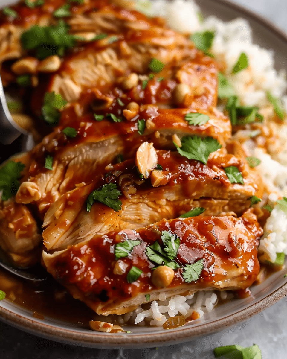 Slow Cooker Peanut Chicken