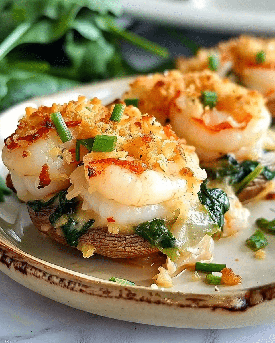 Elegant 2025 Crab, Shrimp, and Spinach Stuffed Mushrooms