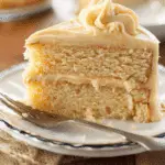 Vanilla Cream Cake with Quick Caramel Frosting