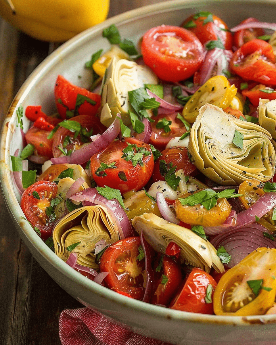 Tuscan Artichoke Tomato Salad