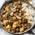 Garlic Mushrooms Cauliflower Skillet