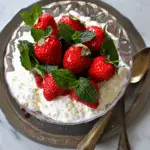 Strawberries With Mint-Infused Cream