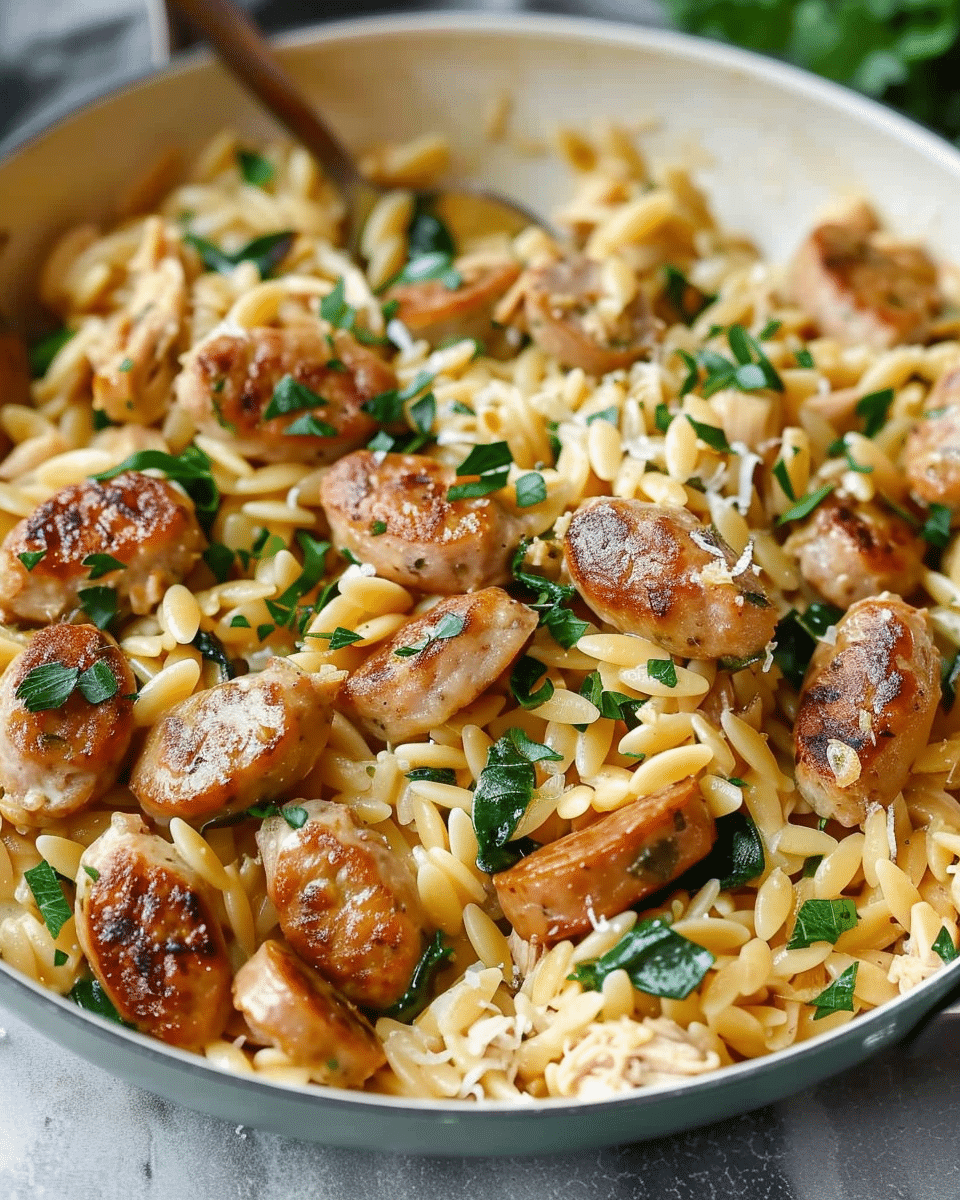 Creamy Chicken Sausage Orzo: A One-Pan Meal