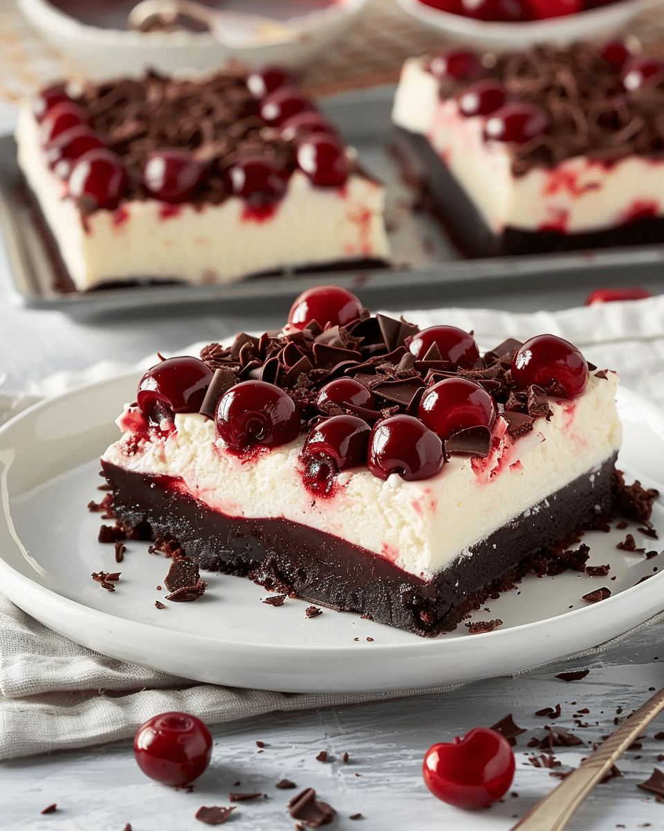Black Forest Cheesecake Bars