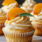 Honey Peach Cream Cheese Cupcakes