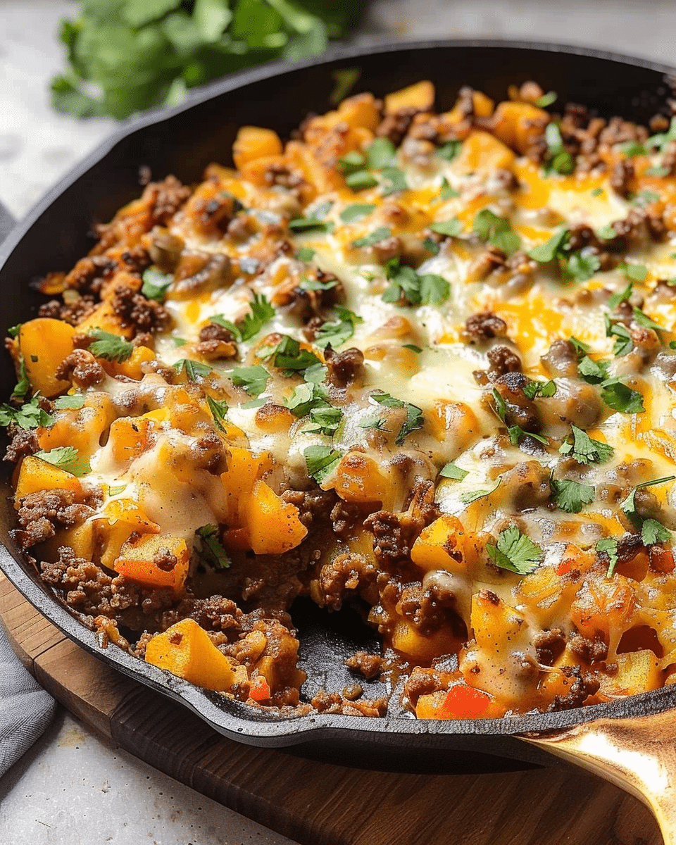 Mexican Ground Beef and Potato Skillet