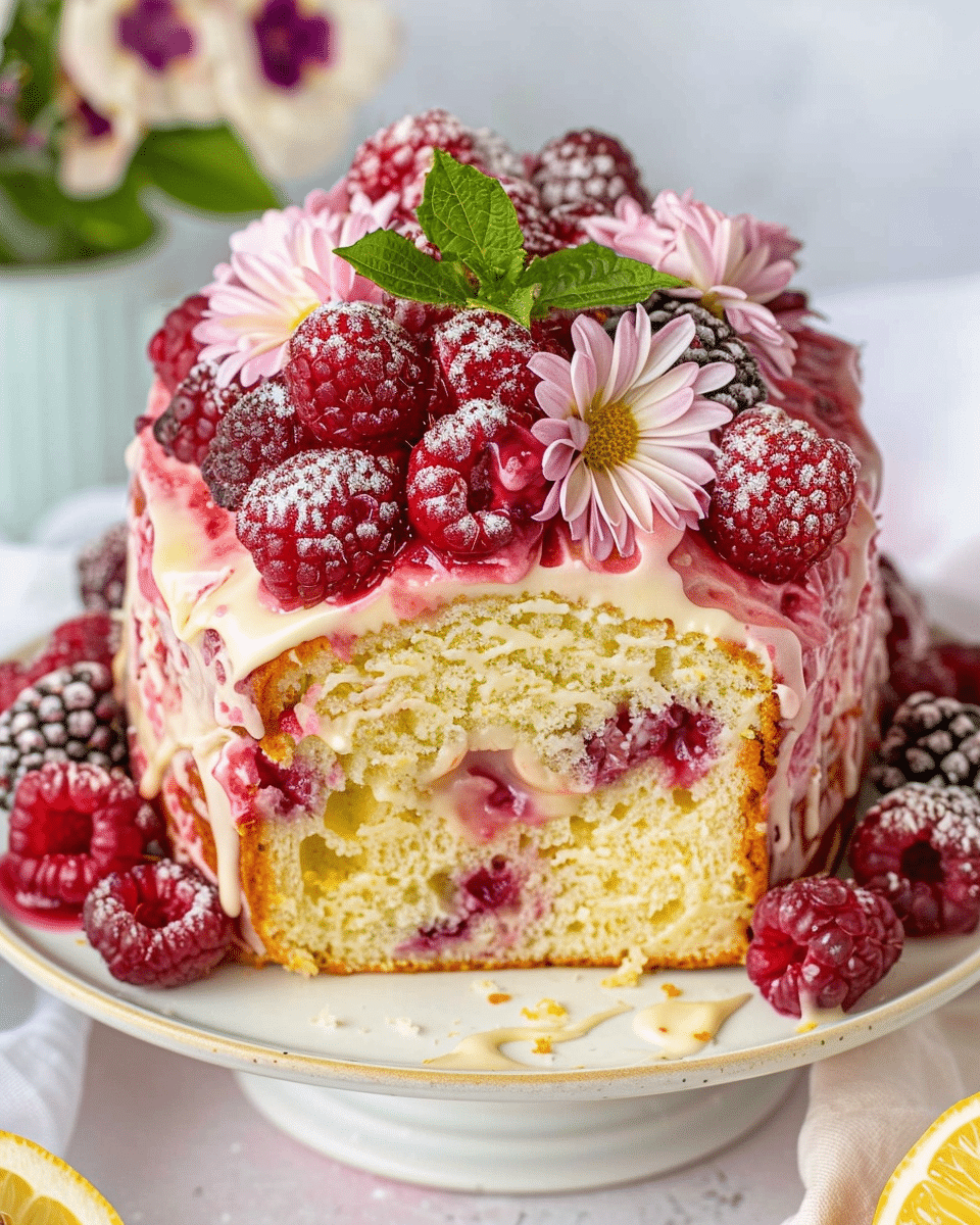 Lemon Raspberry Loaf Cake
