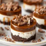 No Bake Chocolate Caramel Cheesecake Bites