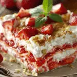 No-Bake Strawberry Cheesecake Lasagna