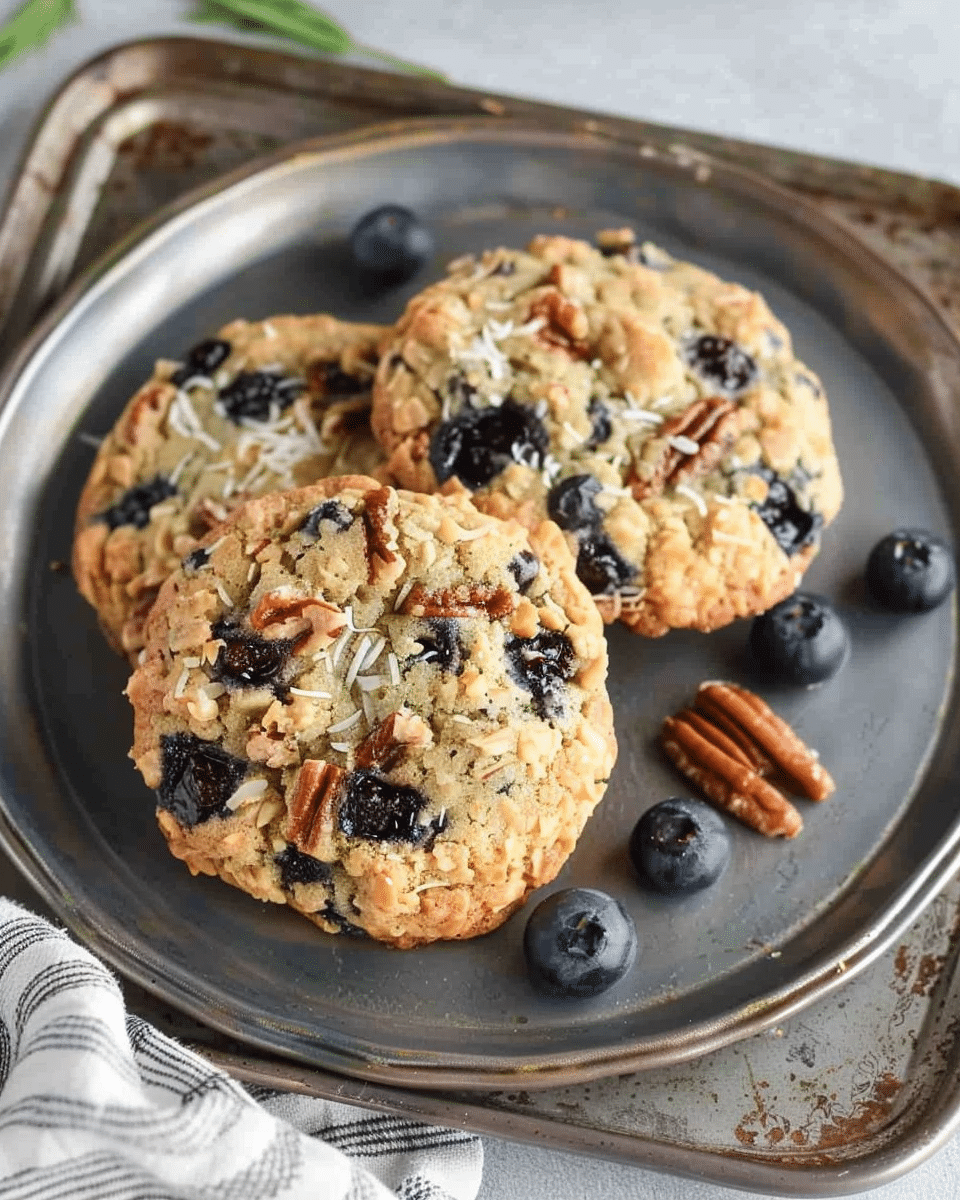 Blueberry Coconut Pecan Cookies