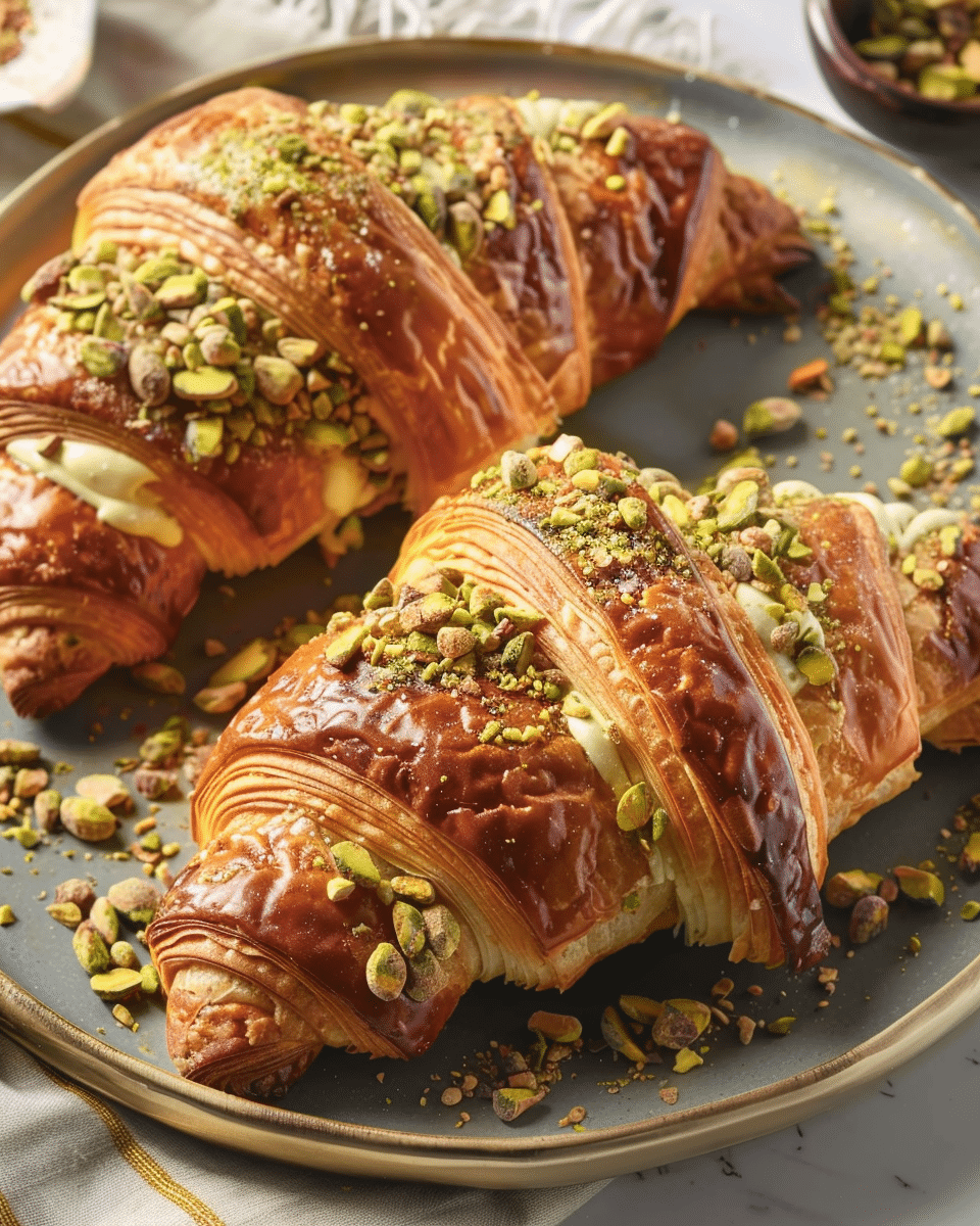 Pistachio Croissants