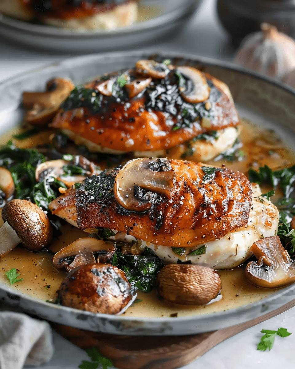 Healthy Mushroom Stuffed Chicken Breast