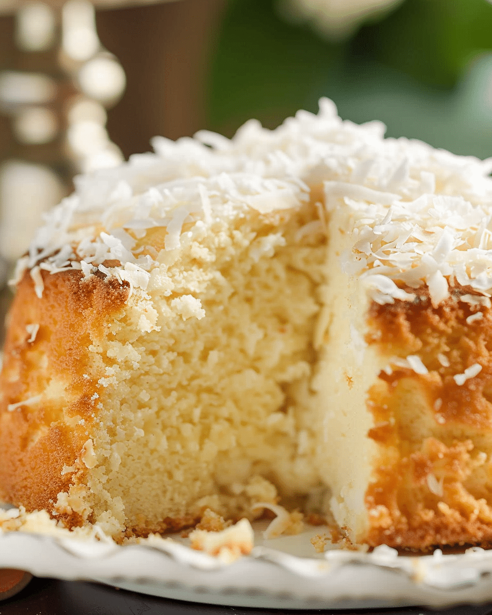 Coconut Cream Cheese Pound Cake