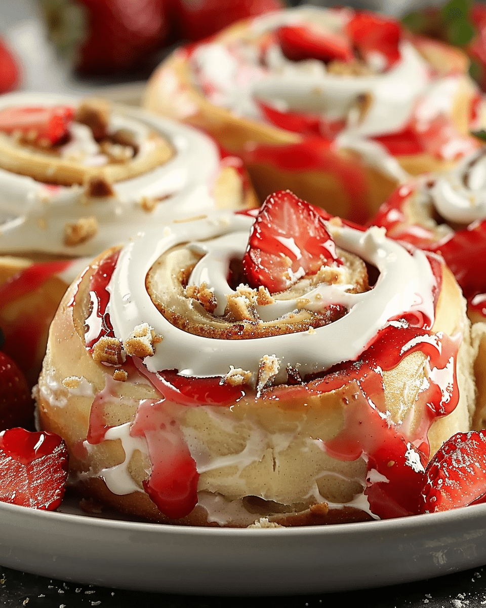 Strawberry Cheesecake Cinnabon Rolls