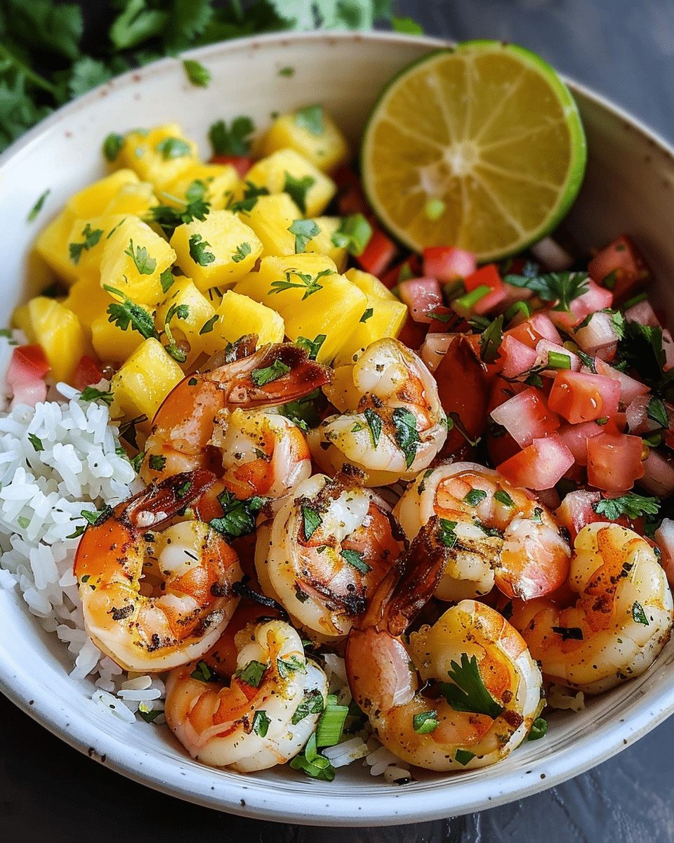 Shrimp & Rice Bowl with Pineapple Salsa Recipe