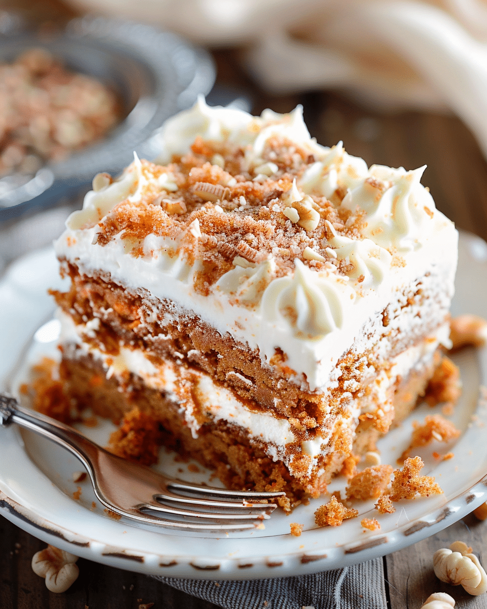 Carrot Cake Poke Cake