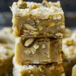White Chocolate and Pistachio Blondies