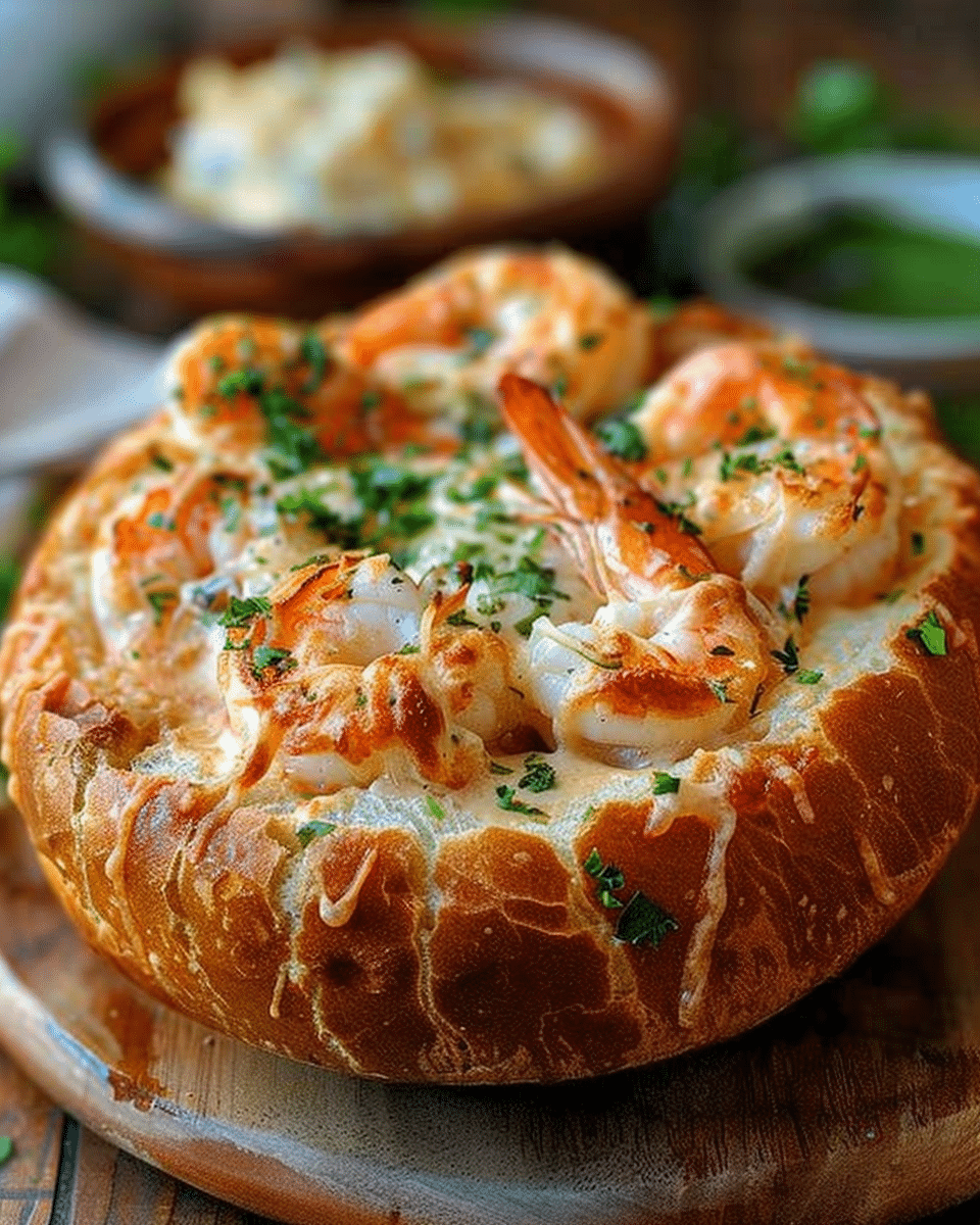 Delightful Stuffed Seafood Bread Bowl Recipe