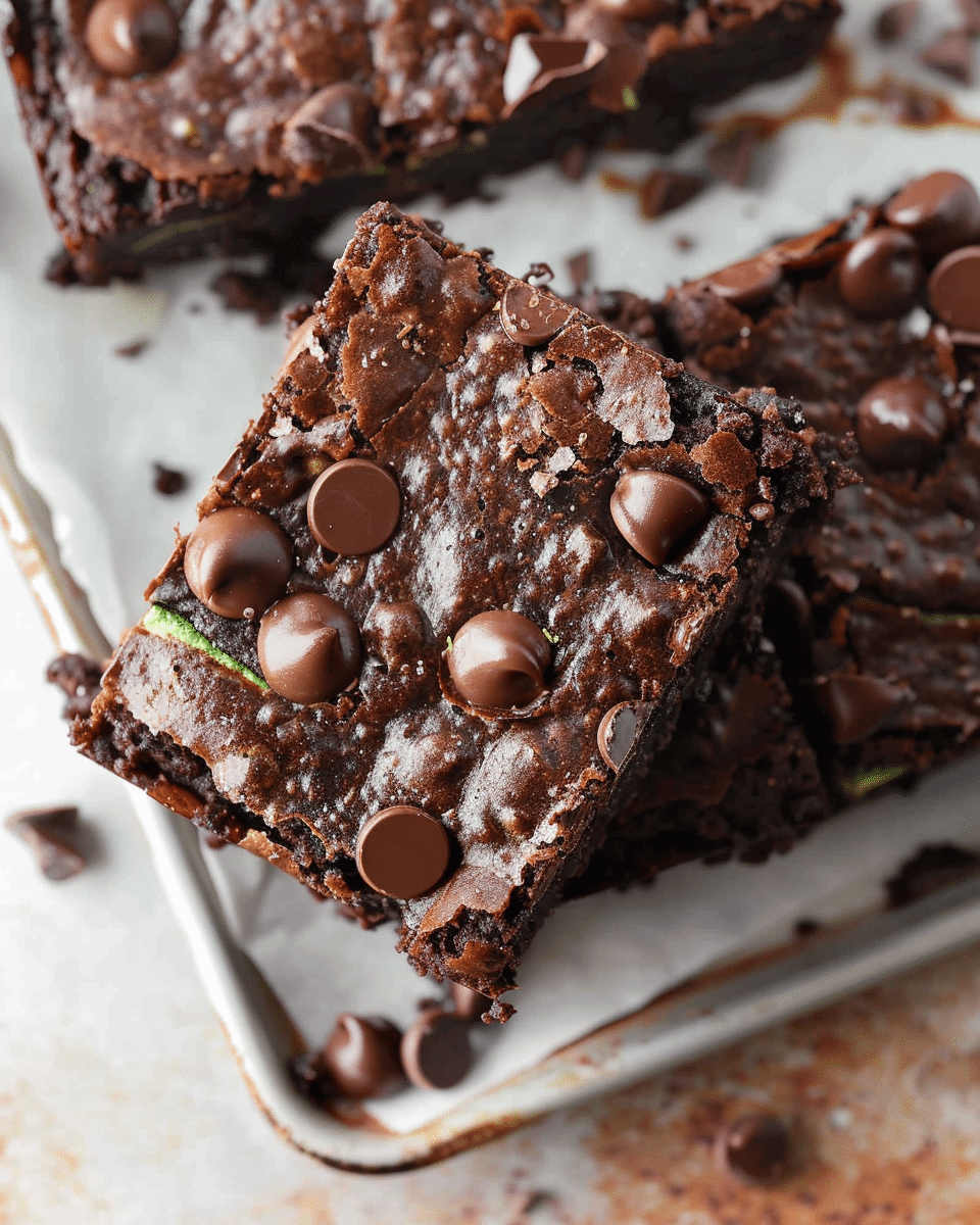 Double-Chocolate Zucchini Brownies