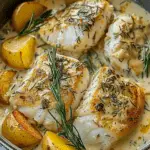 Cod and Potatoes in Rosemary Cream Sauce