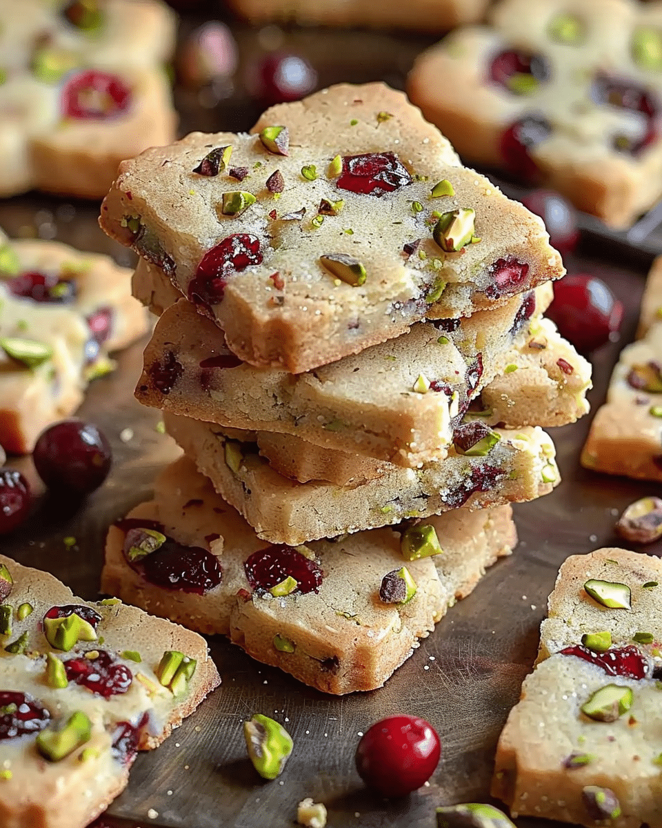Cranberry Pistachio Shortbread Cookies: A Festive Delight for the Holidays