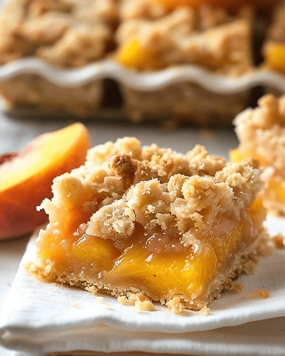 Peach Crumble Bars