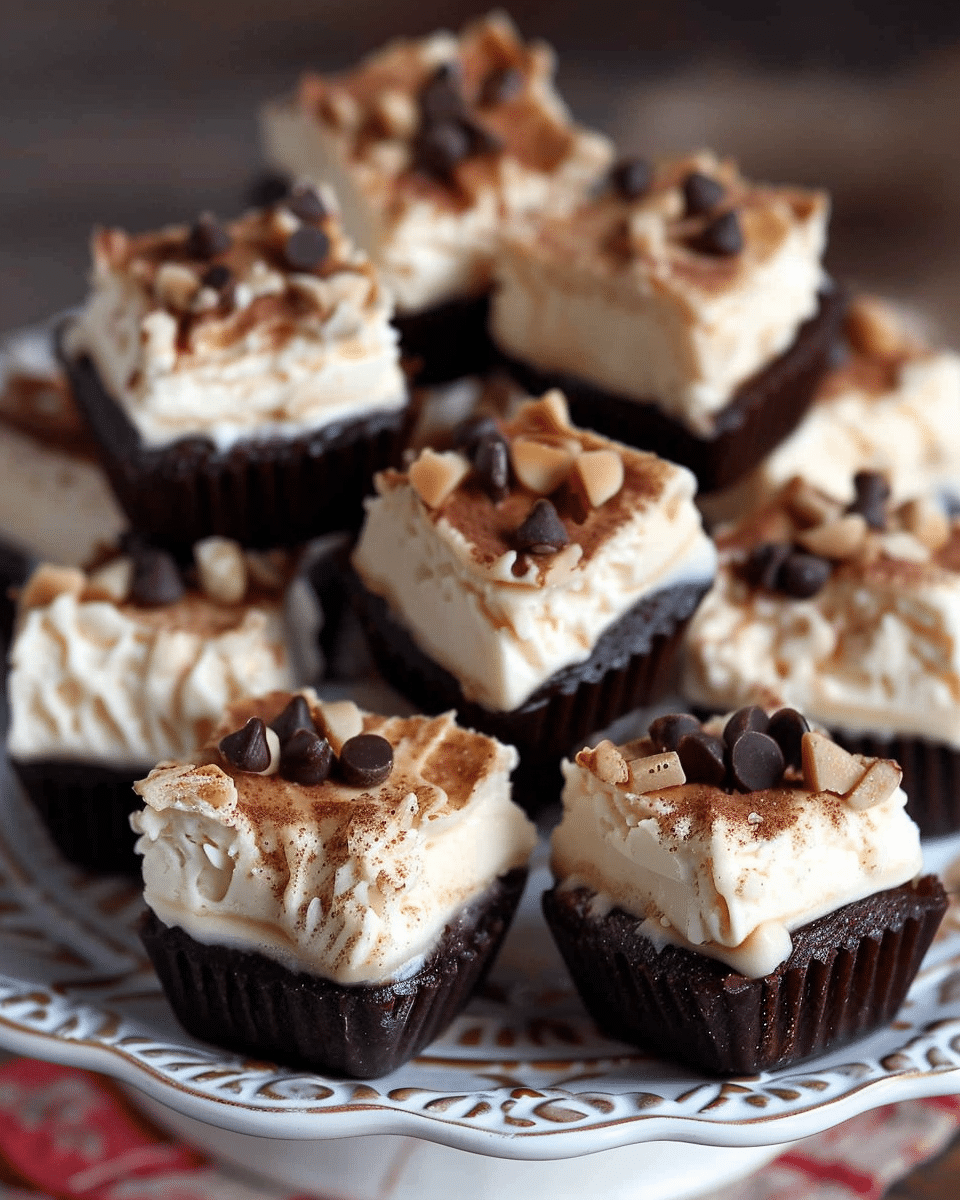 Mini Frozen Cannoli Cheesecake Bites